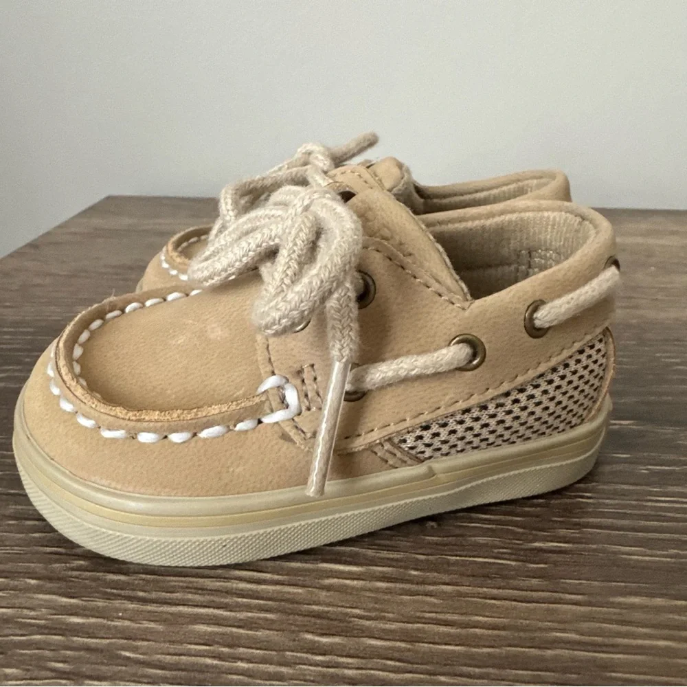 Sperry Top-Sider Baby Boys Crib Boat Shoes Sneakers Sz 1 EUC